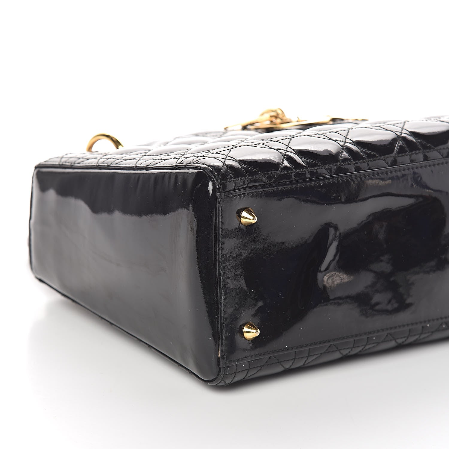 Christian Dior Patent Cannage Medium Lady Dior Black 8 of 9