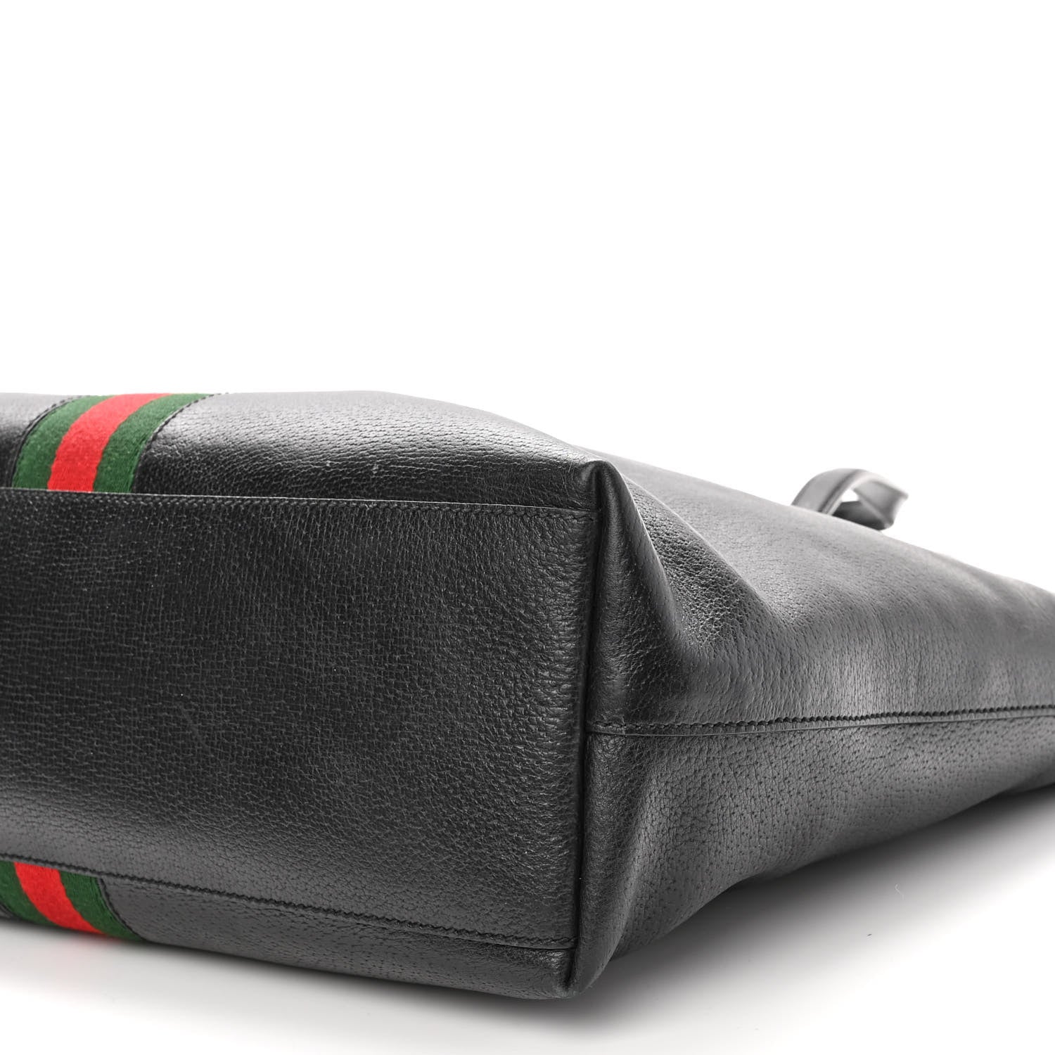 Gucci Textured Calfskin Web Medium Ophidia Shopping Tote Black 10 of 11