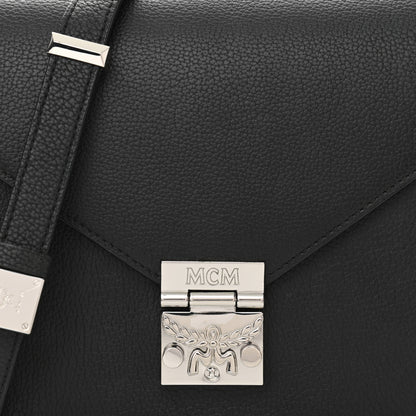 MCM Grained Calfskin Patricia Park Avenue Crossbody Bag Black 8 of 10