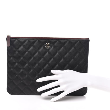 Chanel Caviar Quilted Medium Cosmetic Case Black 2 of 8