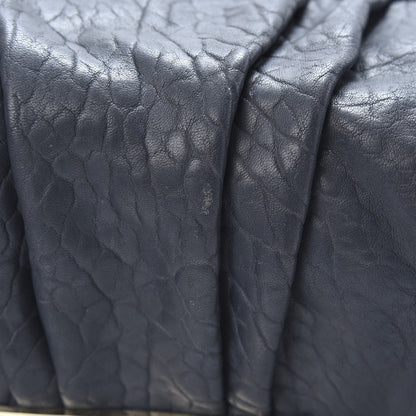 Fendi Crinkled Lambskin Mia Shoulder Flap Navy 13 of 15