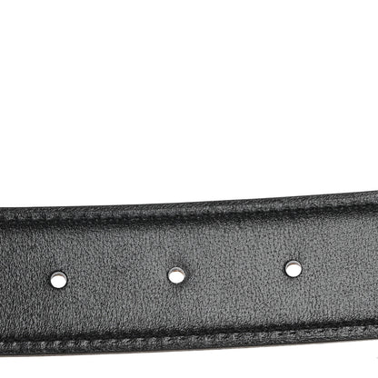 Hermes Box Togo Reversible Polished 32mm Quizz H Belt 105 Black Gold 5 of 8