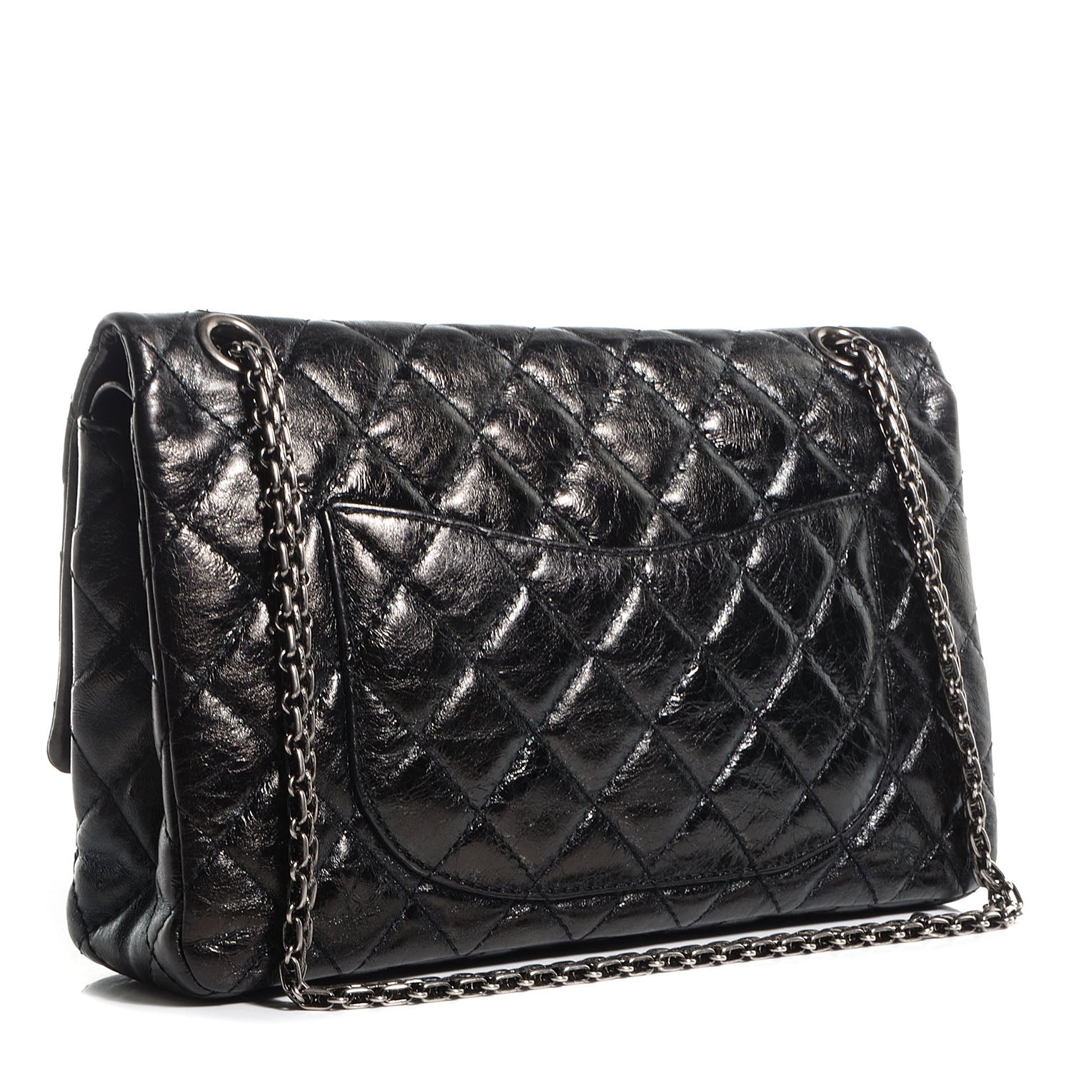 Chanel Glazed Calfskin 2.55 Reissue 226 Flap Black 3 of 8