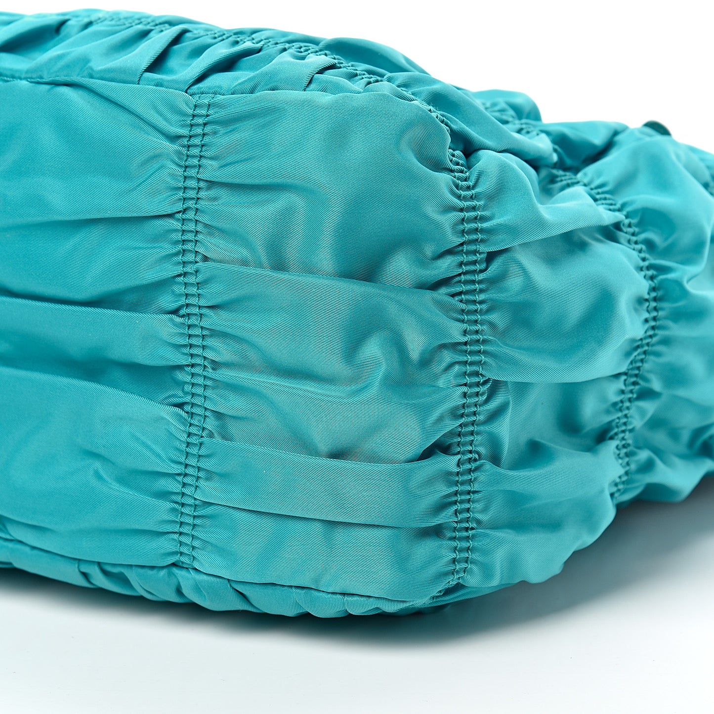 Tessuto Nylon Gaufre Tote Turchese