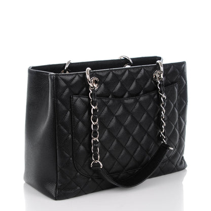 Chanel Caviar Quilted Grand Shopping Tote GST Black 3 of 7