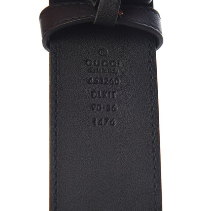Gucci Moon Calfskin Pearl Double G 40mm Belt 90 36 Black Cream 4 of 6