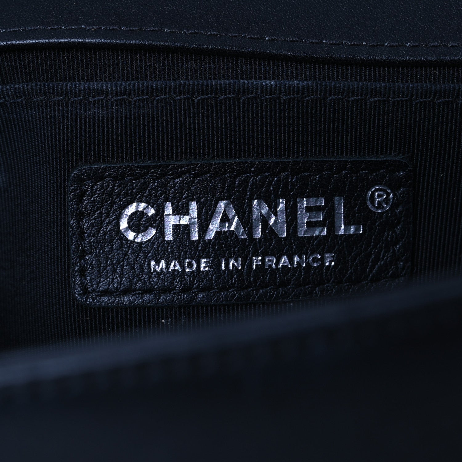 Chanel Calfskin Chevron Quilted Medium Boy Flap Black 6 of 15