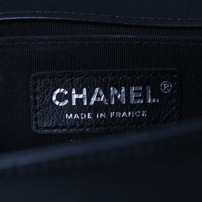 Chanel Calfskin Chevron Quilted Medium Boy Flap Black 6 of 15