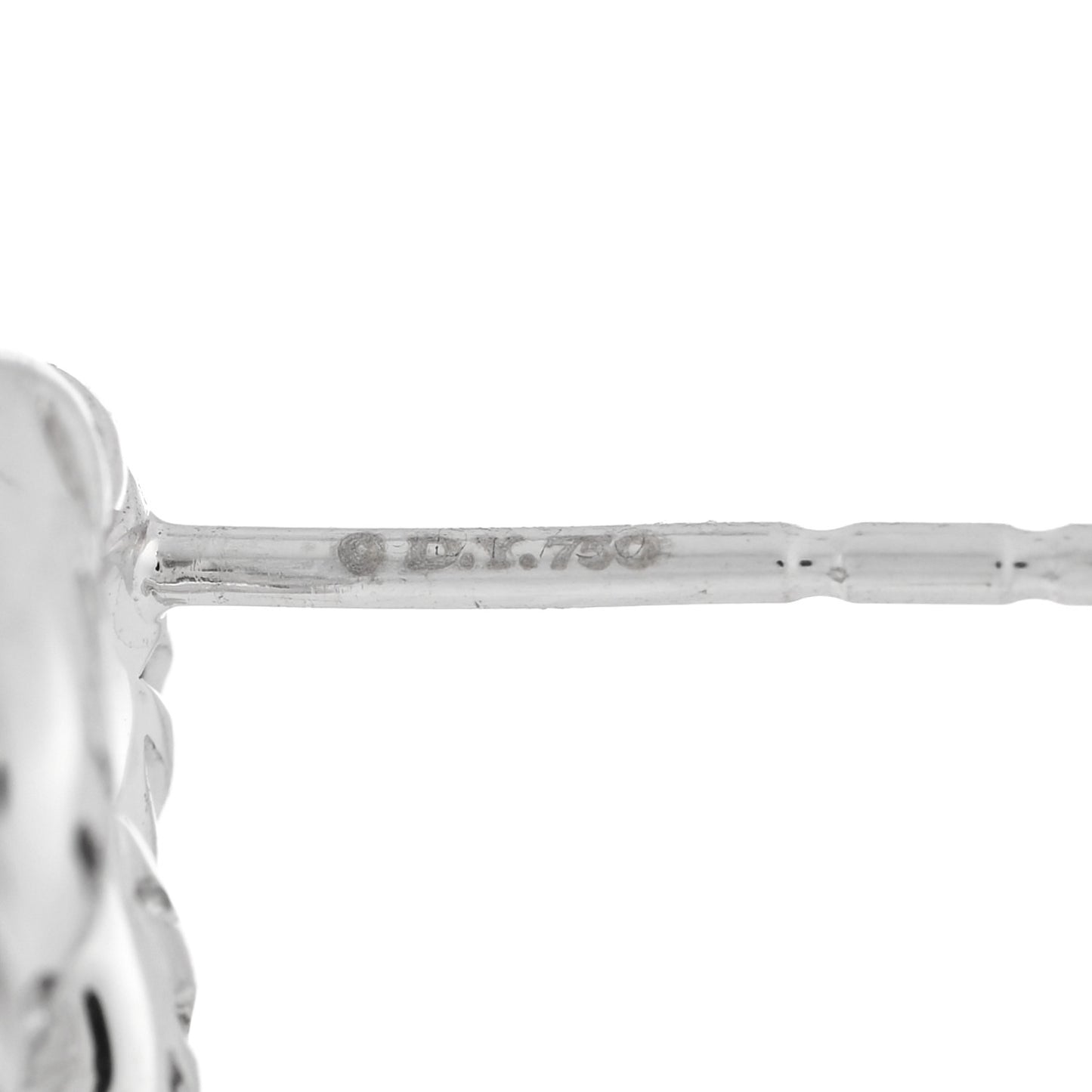 18K White Gold Diamond Extra Small Belmont Curb Link Drop Earrings
