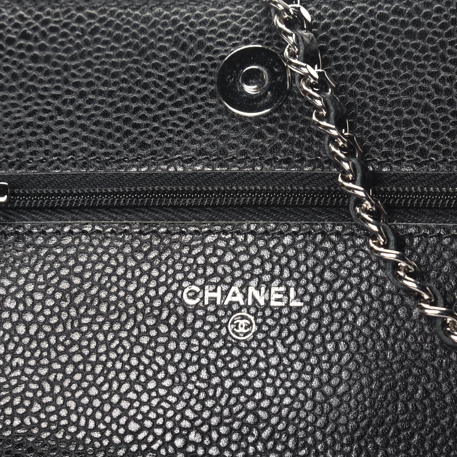 Chanel Caviar Quilted Wallet On Chain WOC Black 6 of 12