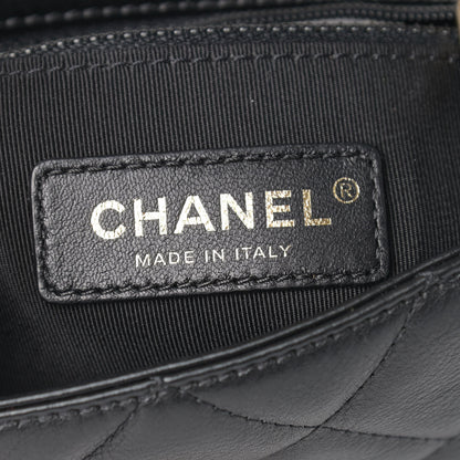 Chanel Calfskin Quilted Carry With Chic Flap Waist Bag With Chain Black 5 of 11