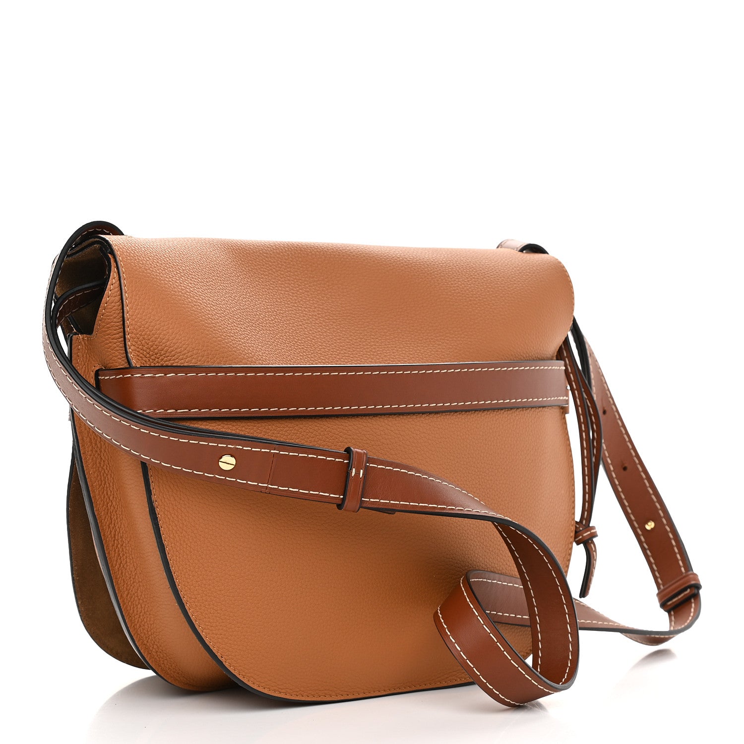 Loewe Grained Calfskin Gate Crossbody Bag Caramel Pecan 3 of 8