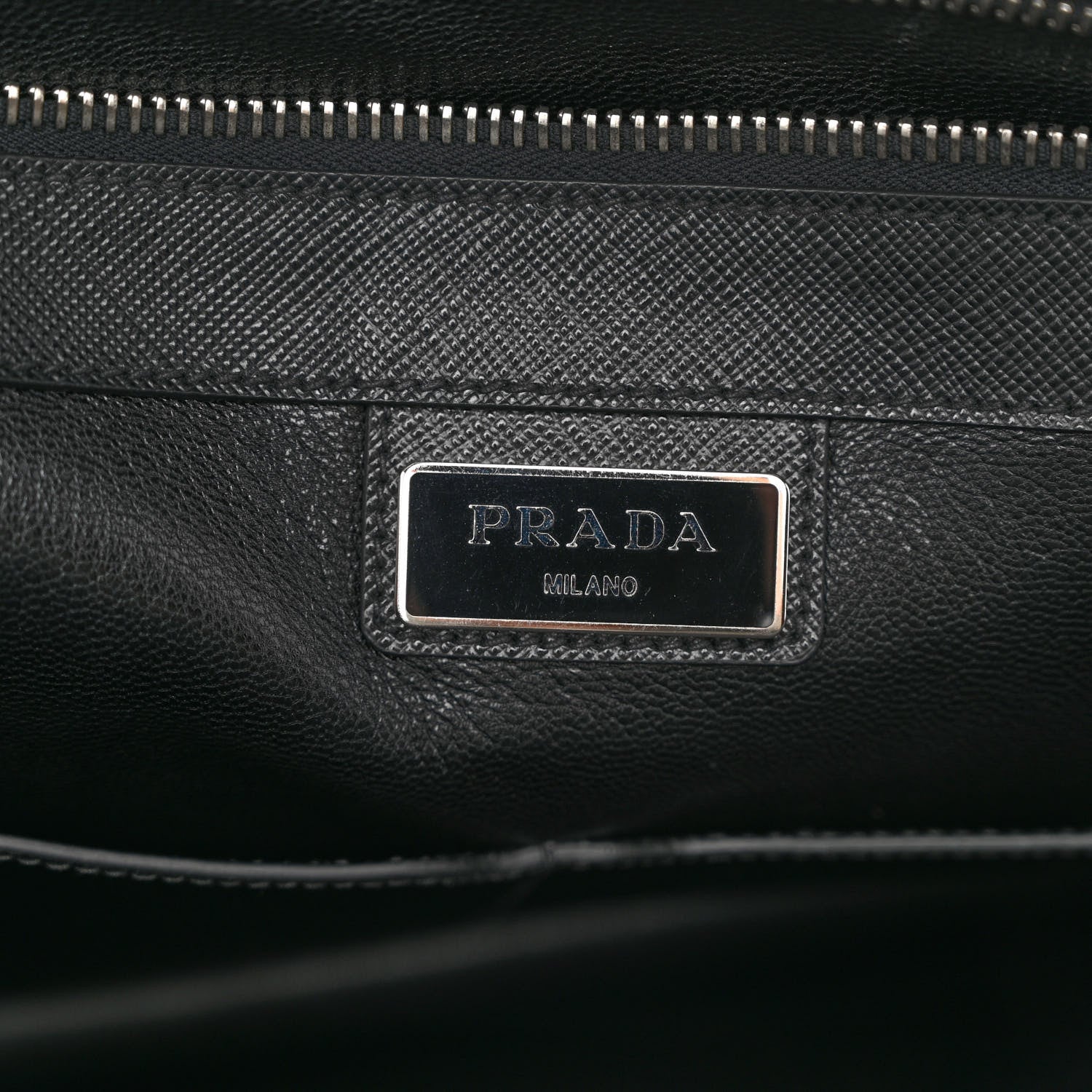 Prada Saffiano Travel Briefcase Black 6 of 11