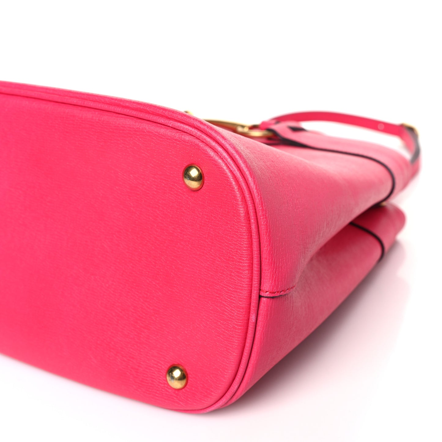 Textured Calfskin Medium Bright Bit Tote Shocking Pink