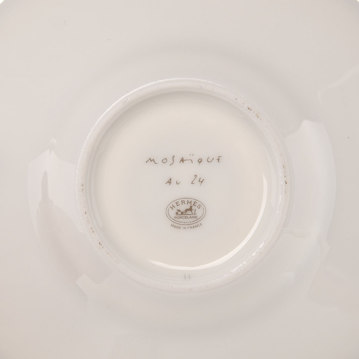 Porcelain Mosaique Au 24 Platine Tea Cup And Saucer Set Of 2 Platinum