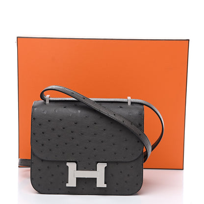 Hermes Ostrich Constance 18 Graphite 15 of 15