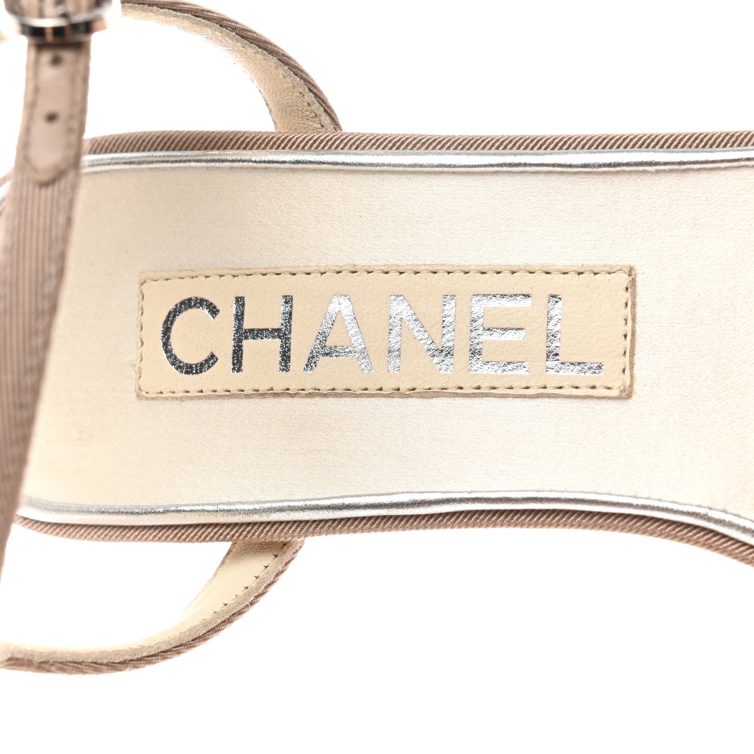 Chanel Mesh Grosgrain Camellia Sandal 35.5 Pink Beige 6 of 10