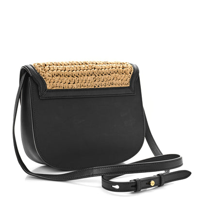 Saint Laurent Woven Raffia Monogram Kaia Satchel Tan 3 of 8