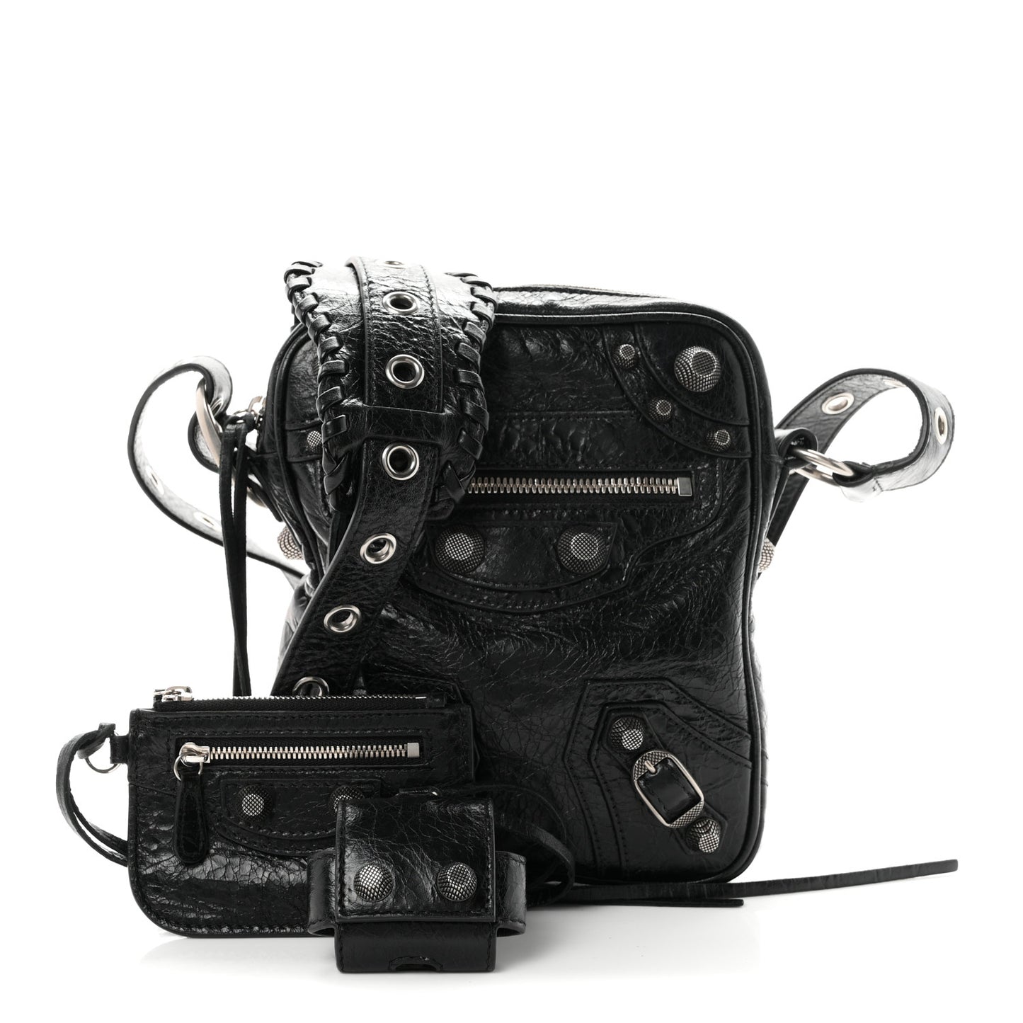 Agneau Arena Le Cagole Crossbody Bag Black