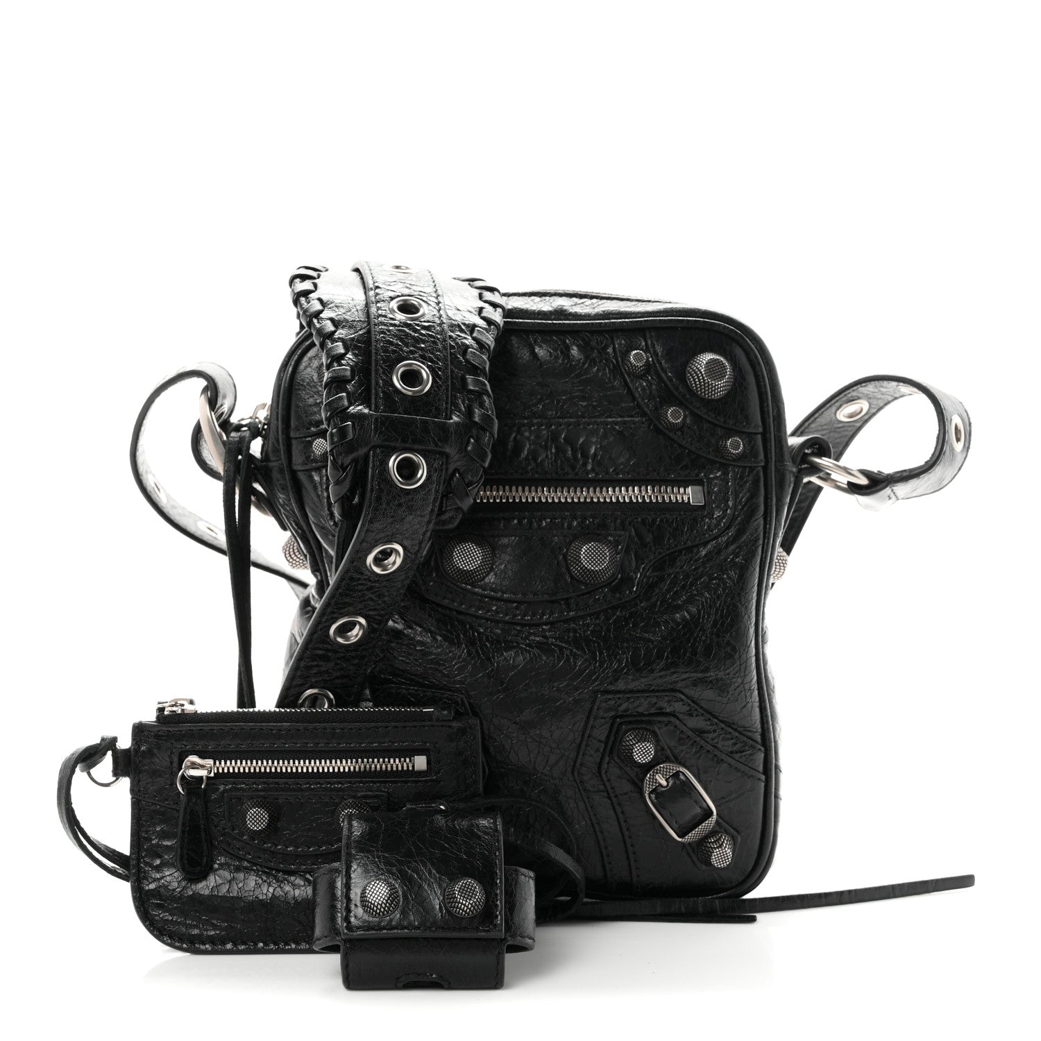 Balenciaga Agneau Arena Le Cagole Crossbody Bag Black 3 of 11