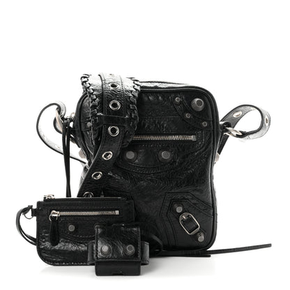 Balenciaga Agneau Arena Le Cagole Crossbody Bag Black 3 of 11
