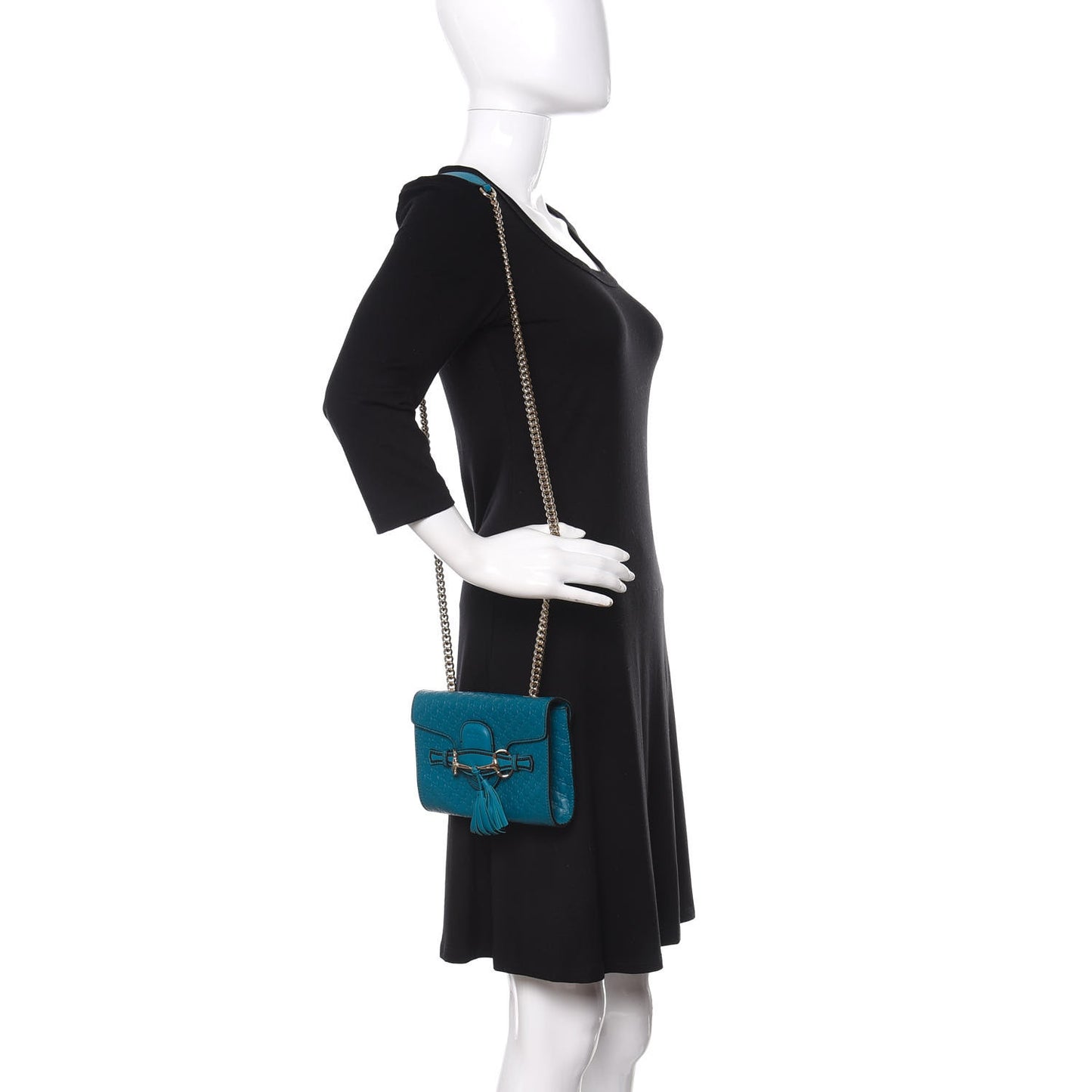 Microguccissima Mini Emily Shoulder Bag Deep Cobalt