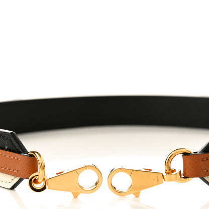Hermes Epsom 30mm Tressage Au Galop Shoulder Strap Black Craie Gold 3 of 5