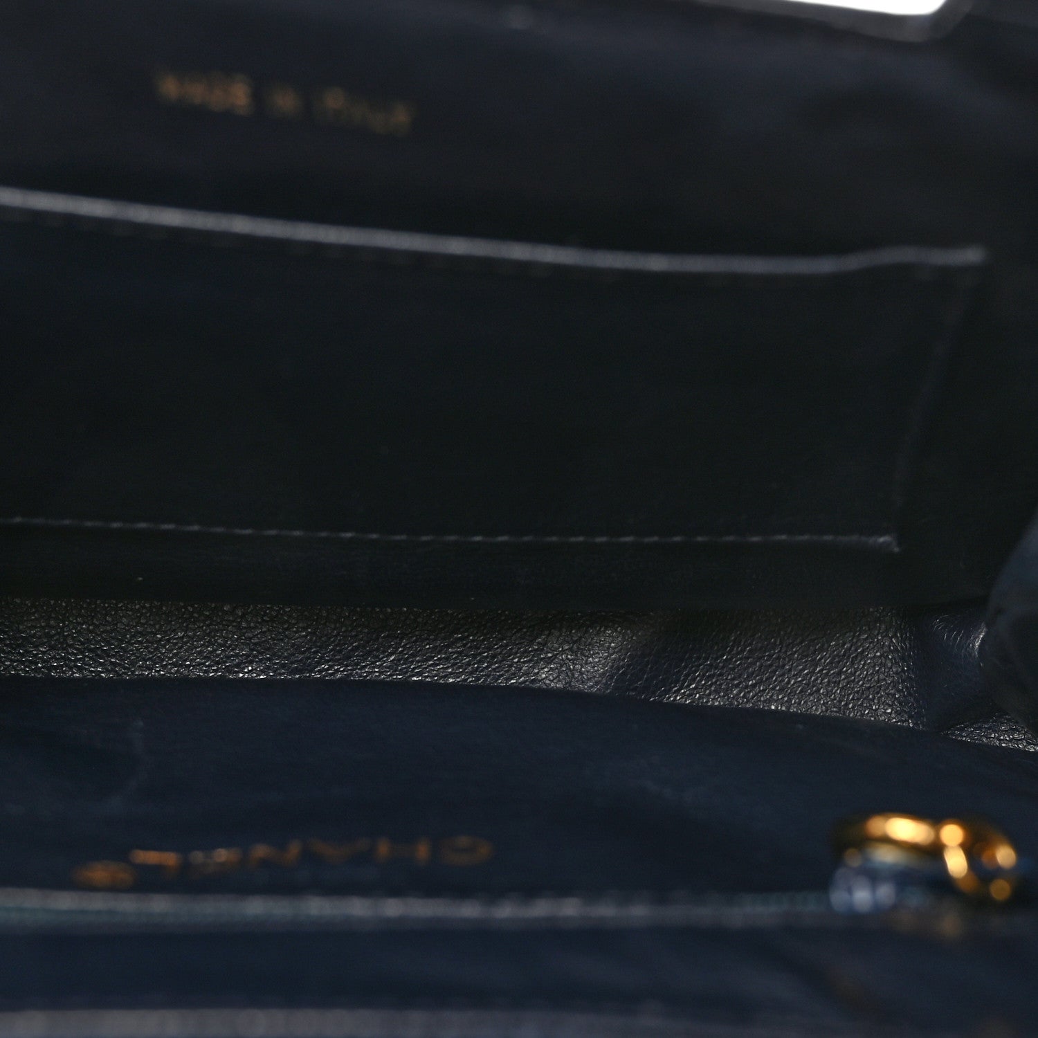 Chanel Satin Quilted Small Kelly Flap Bag Navy 5 of 10