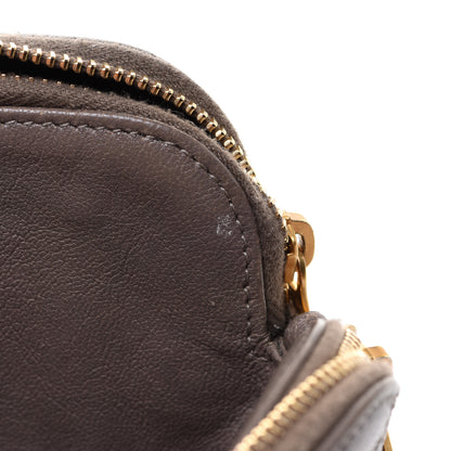 Saint Laurent Grained Lambskin Quilted Mini Becky Double Zip Bag Taupe 14 of 16