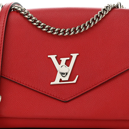 Louis Vuitton Soft Calfskin Mylockme Chain Bag BB Rubis 7 of 11
