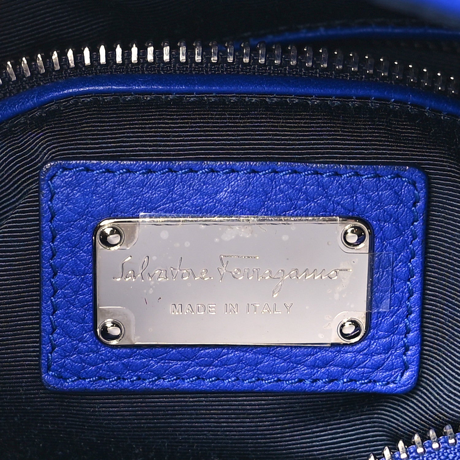 Salvatore Ferragamo Calfskin Gancini Hobo Blue 6 of 11