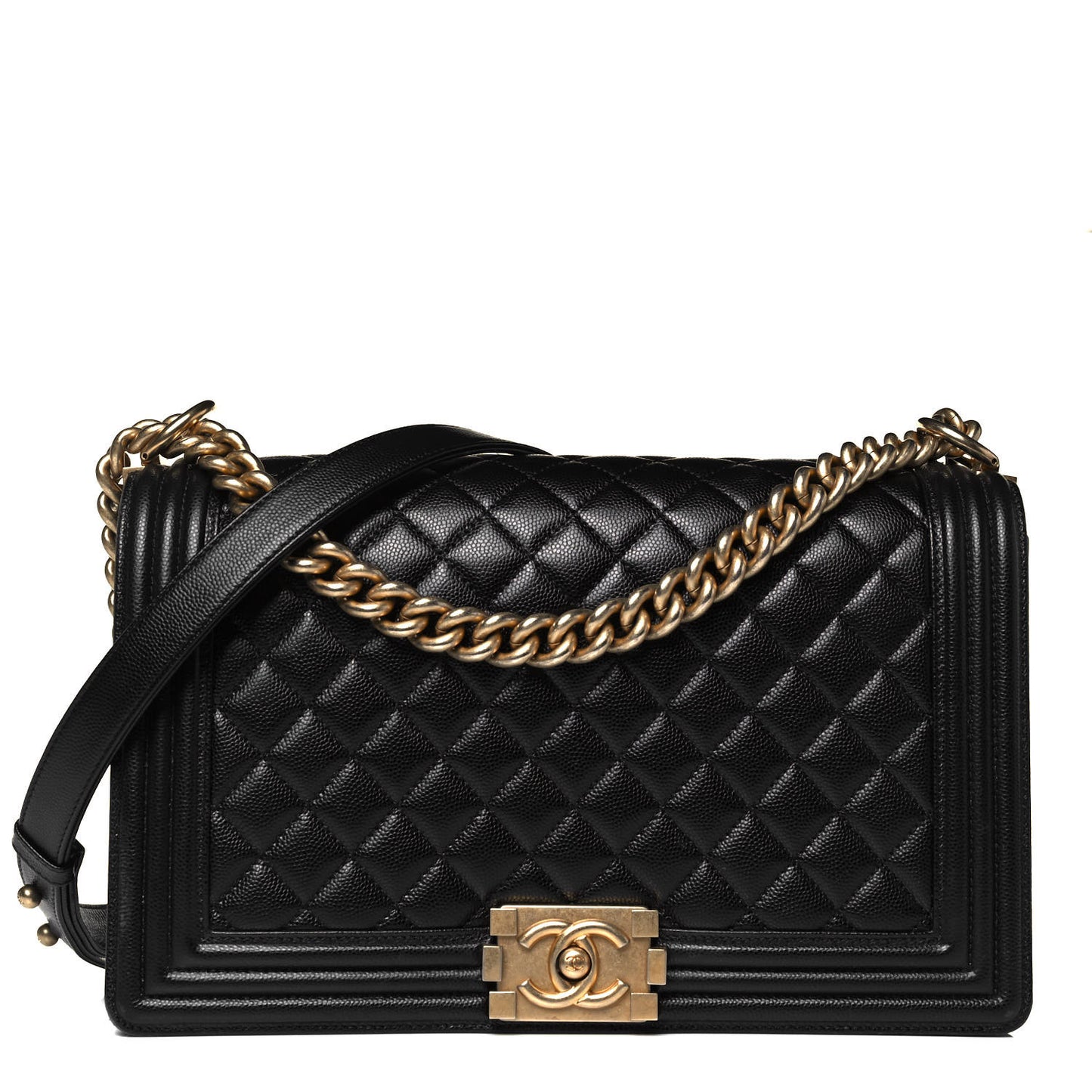 Caviar Quilted New Medium Boy Flap Black