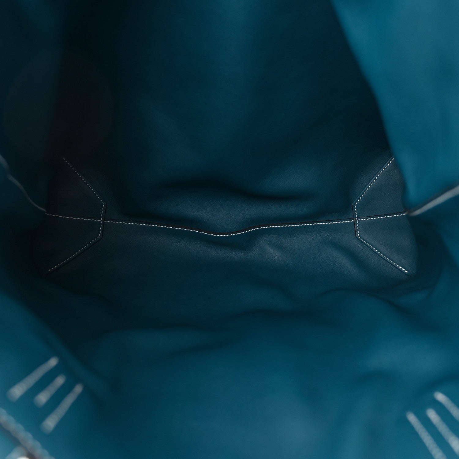 Hermes Veau Sikkim Taurillon Clemence Double Sens 36 Reversible Tote Colvert Bleu Atoll 9 of 17