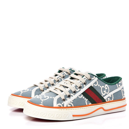 Gucci Cotton GG Monogram Web Womens 1977 Tennis Sneakers 38 Philod Ivory Mystic White 3 of 8