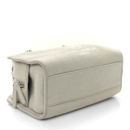 Chanel Canvas Deauville Small Bowling Bag Grey 4 of 11