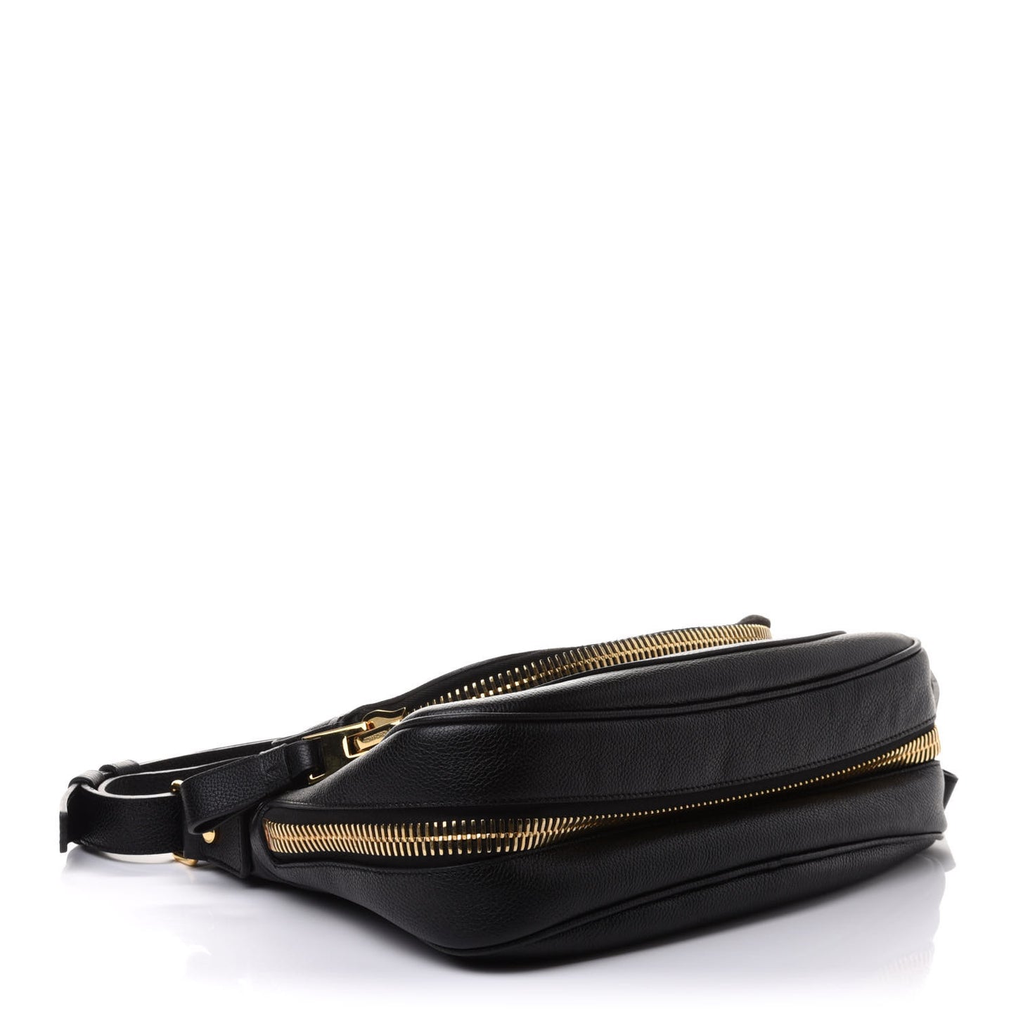 Grained Calfskin Medium Jennifer Crossbody Bag Black