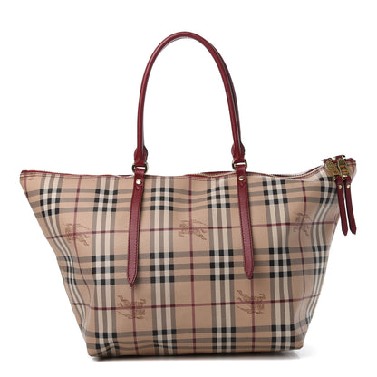 Burberry Haymarket Check Medium Salisbury Tote Military Red 1 of 14
