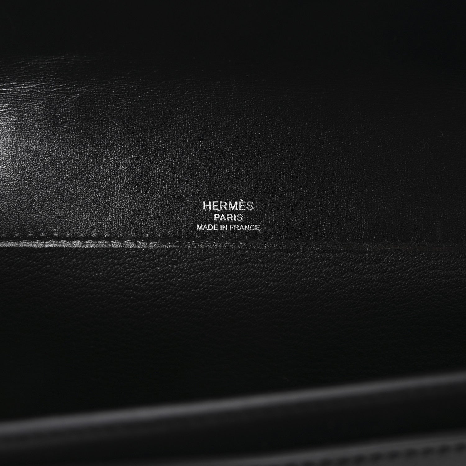 Hermes Box Kelly Depeches 25 Pouch Black 7 of 8