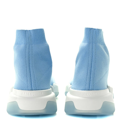 Balenciaga Technical 3D Recycled Knit Bi-Color Womens Speed 2.0 Transparent Sole Sneakers 42 Blue White Transparent Blue 5 of 10