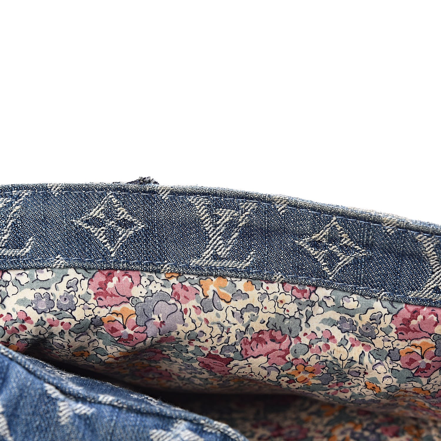Louis Vuitton Denim Patchwork Posty Messenger Bag Blue 9 of 14