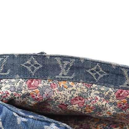 Louis Vuitton Denim Patchwork Posty Messenger Bag Blue 9 of 14
