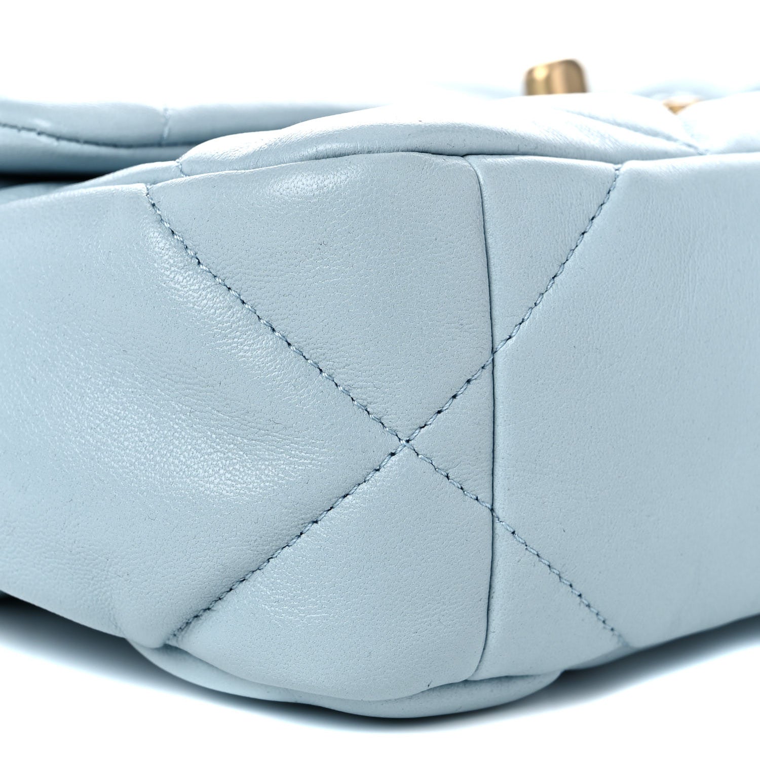Chanel Lambskin Quilted Medium Chanel 19 Flap Light Blue 7 of 10