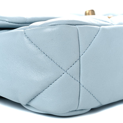 Chanel Lambskin Quilted Medium Chanel 19 Flap Light Blue 7 of 10