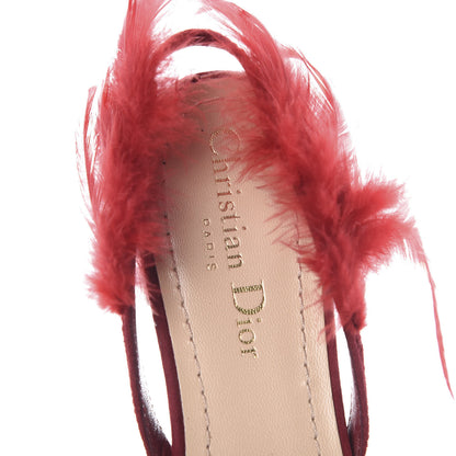 Christian Dior Suede Feather Dior Ethnie Flats 37 Medium Red 6 of 10