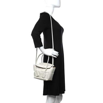 Bottega Veneta French Calfskin Maxi Intrecciato Mini Arco Bianco 3 of 9