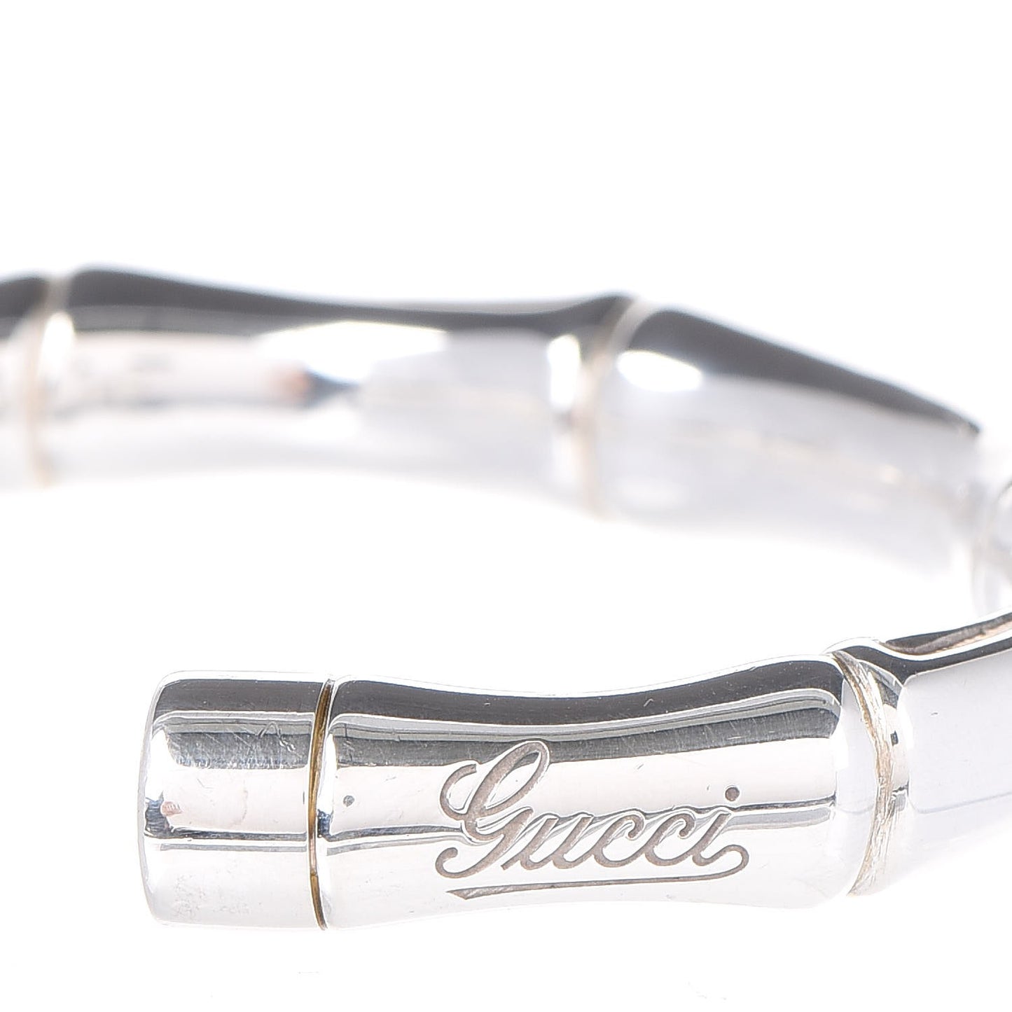 Sterling Silver Bamboo Cuff Bracelet 18