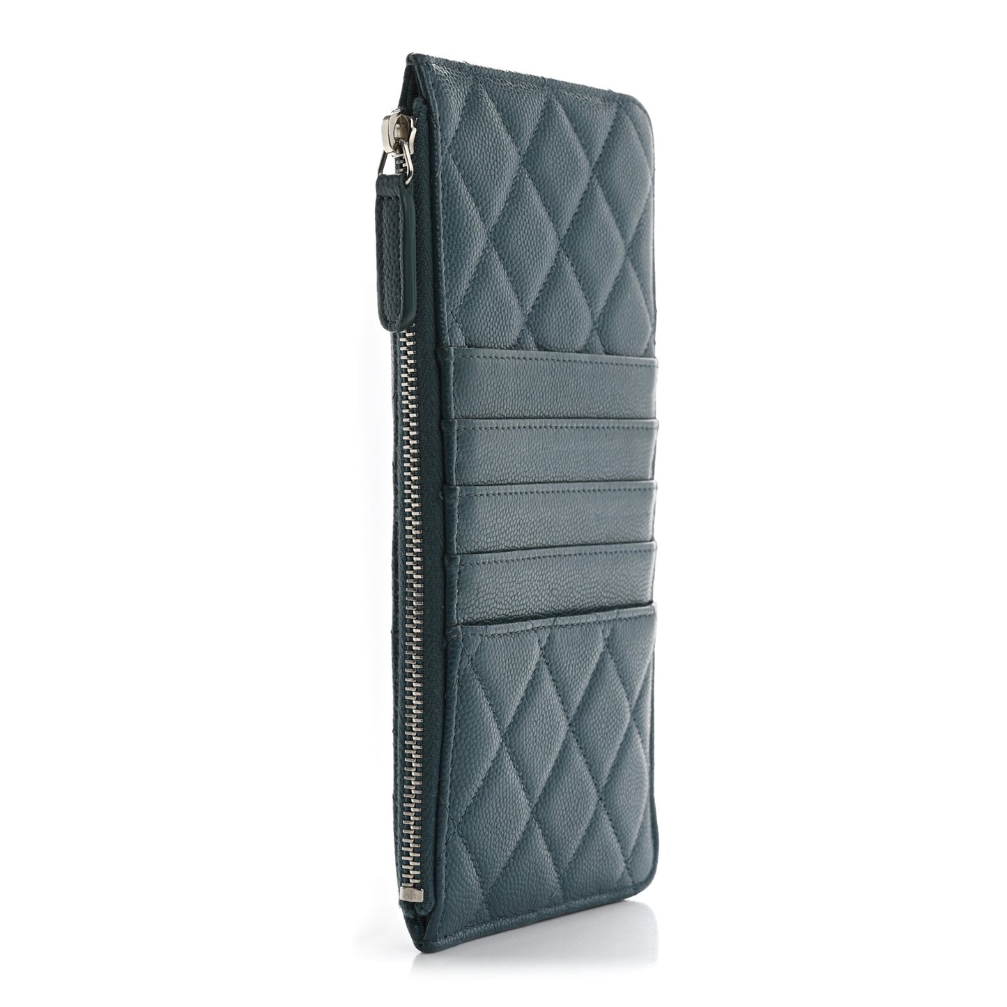 Caviar Quilted Classic iPhone Pouch Dark Turquoise