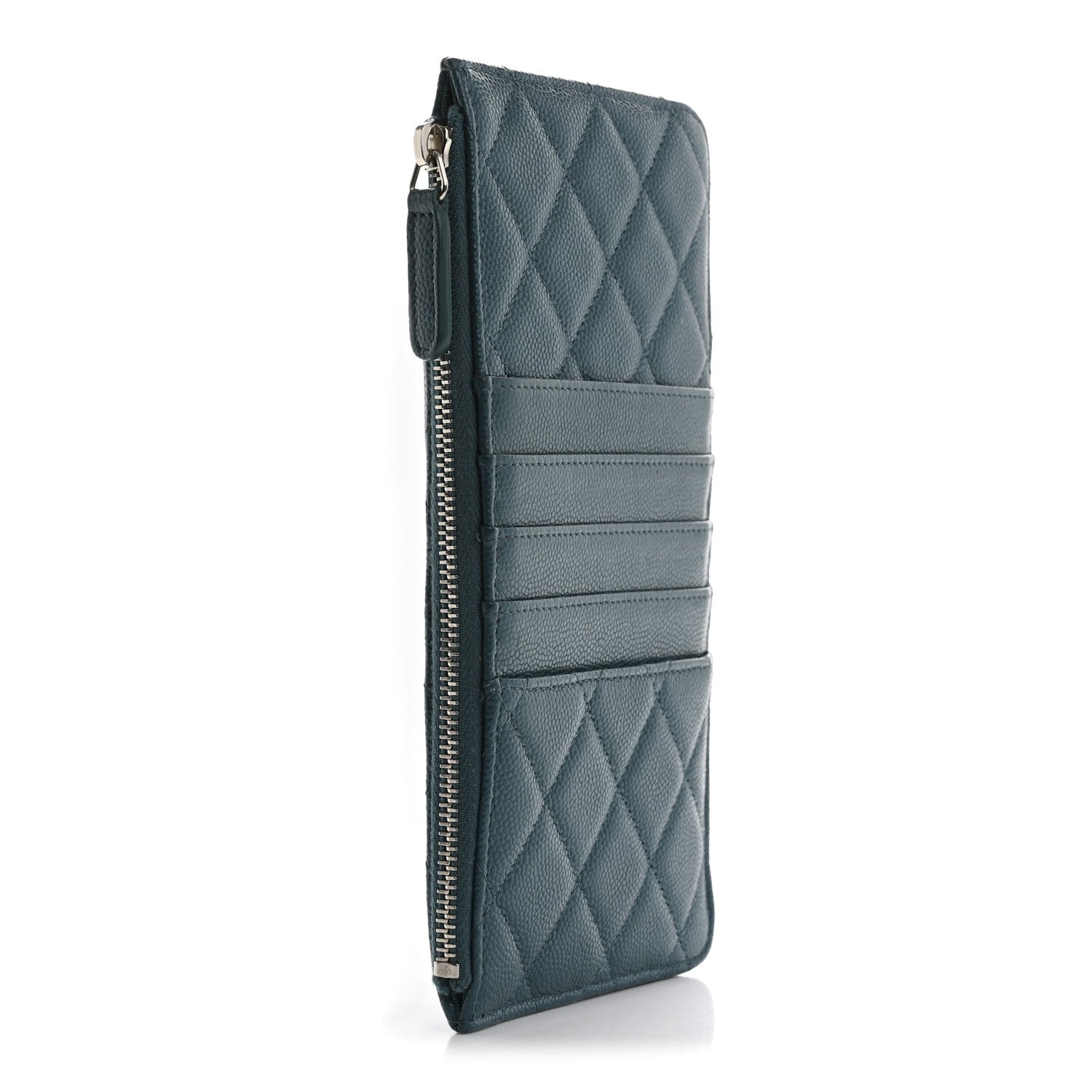 Chanel Caviar Quilted Classic iPhone Pouch Dark Turquoise 3 of 8