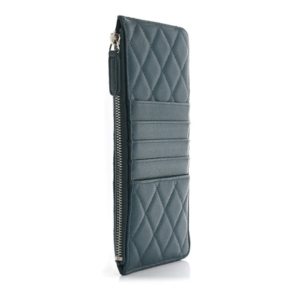 Chanel Caviar Quilted Classic iPhone Pouch Dark Turquoise 3 of 8