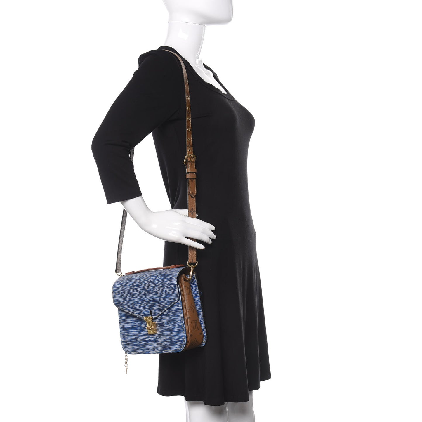 Epi Reverse Monogram Pochette Metis Denim Light